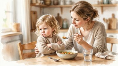 Ребёнок капризничает за столом и отказывается есть: как быть